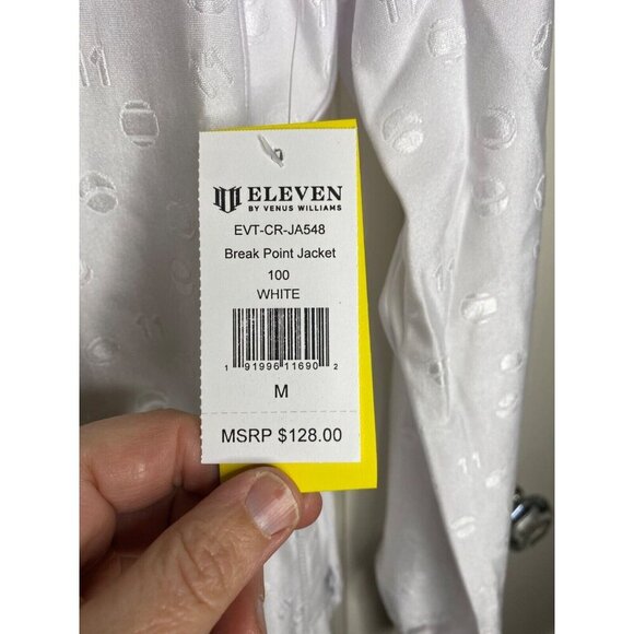 EleVen by Venus Williams Break Point Zip Jacket white size medium. MSRP $128 - Picture 3 of 7